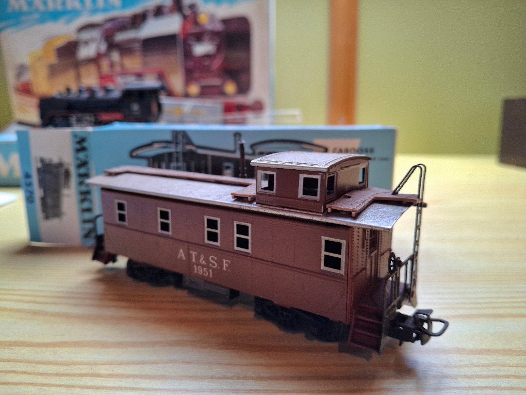 Märklin 4570 H0 – Blikken Amerikaanse Caboose "Santa Fe", Analogique, Courant alternatif, Wagon, Enlèvement