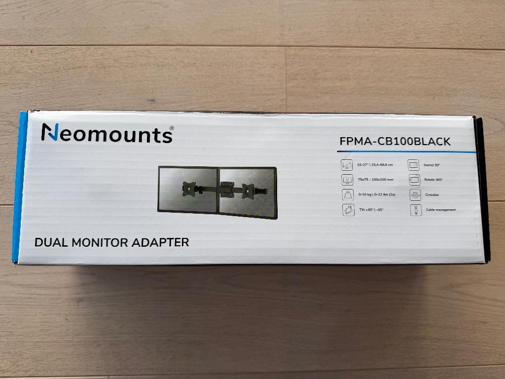 Neomountes dual monitor adapter, TV, Hi-fi & Vidéo, Support de télévision, Neuf, Enlèvement