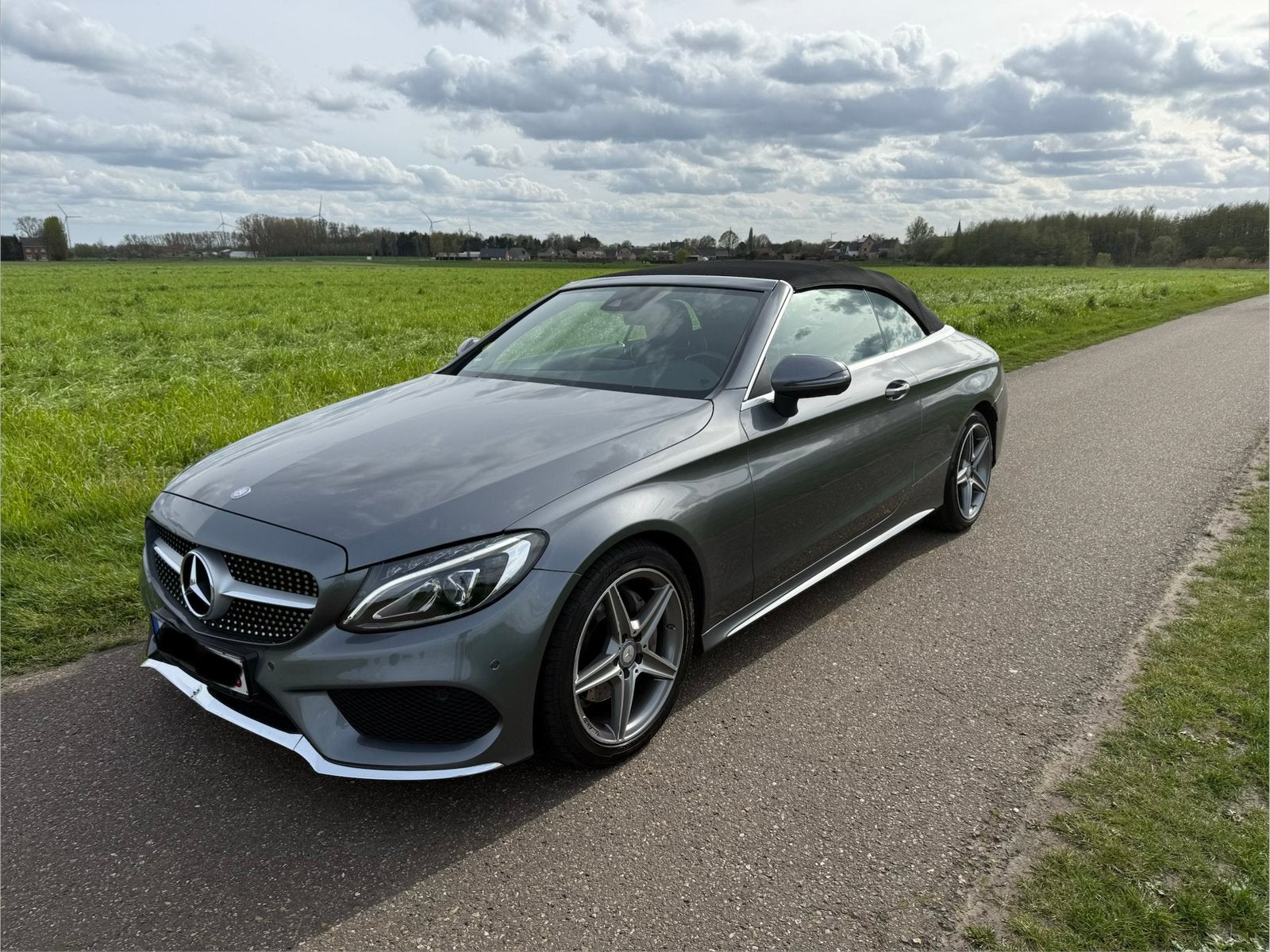 Mercedes-Benz C-Klasse Cabriolet 220d AMG line– 2017, Auto's, Automaat, Achterwielaandrijving, Zwart, Cabriolet