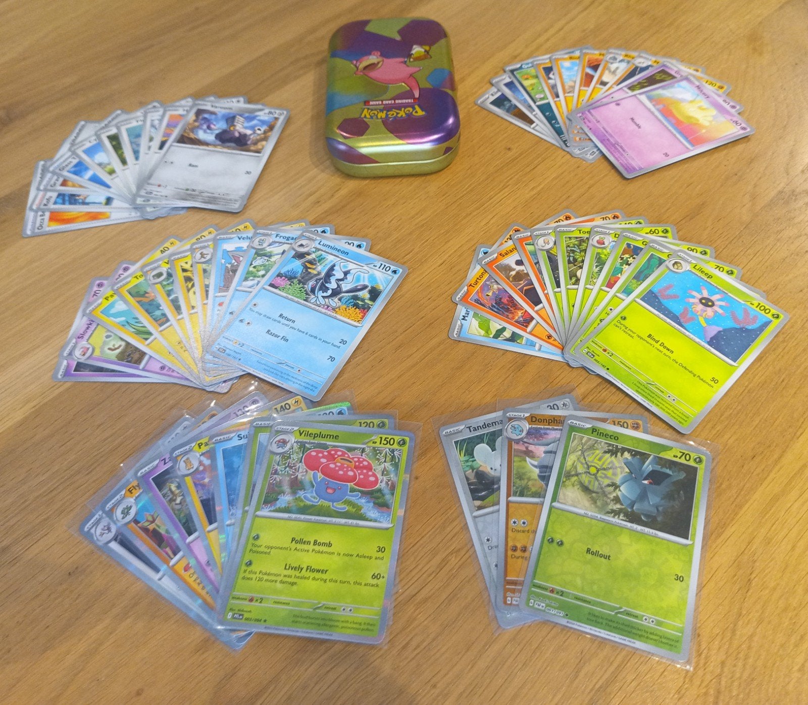 Pokemon cadeau tin met 50 kaarten, Ophalen