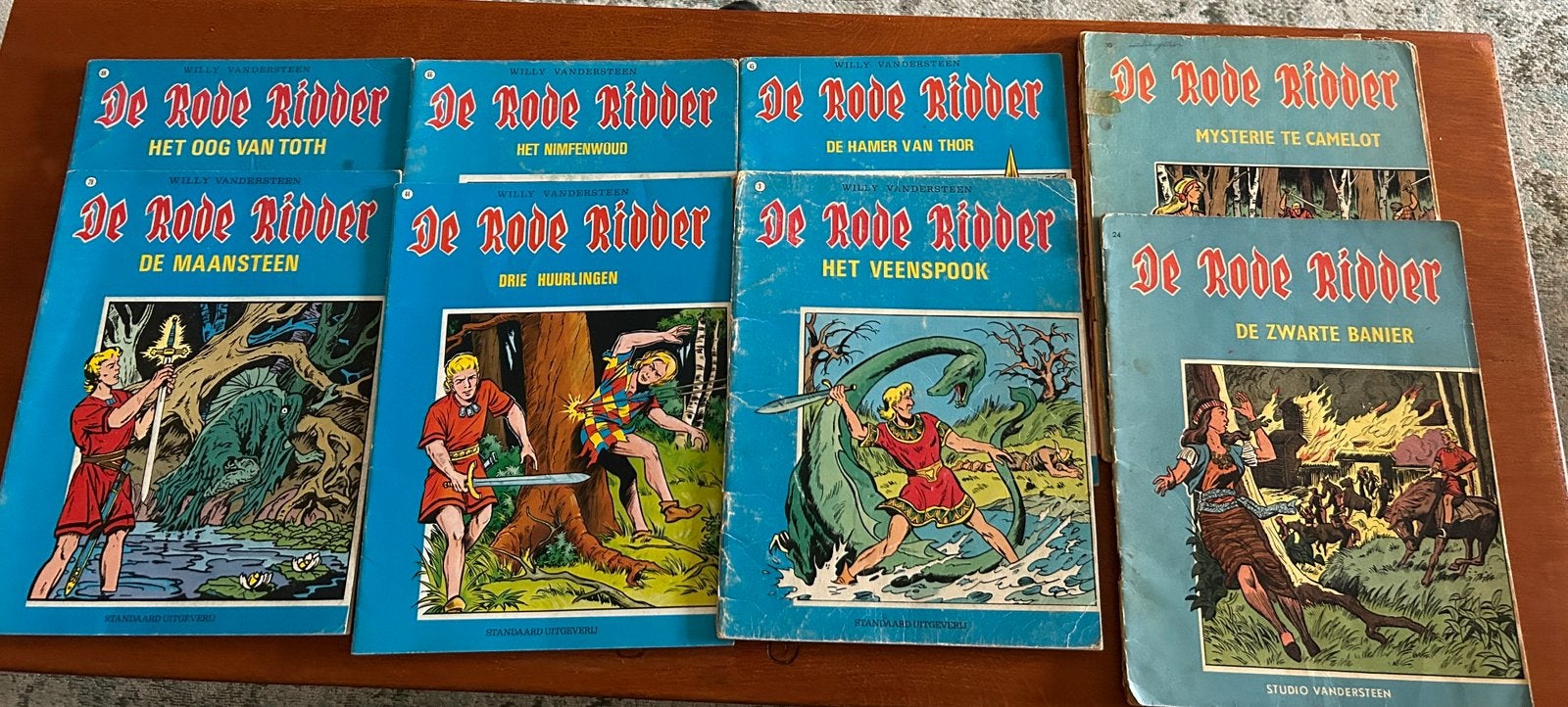 8 albums De Rode Ridder - zie omschrijving, Boeken, Meerdere stripboeken, Ophalen of Verzenden, Gelezen
