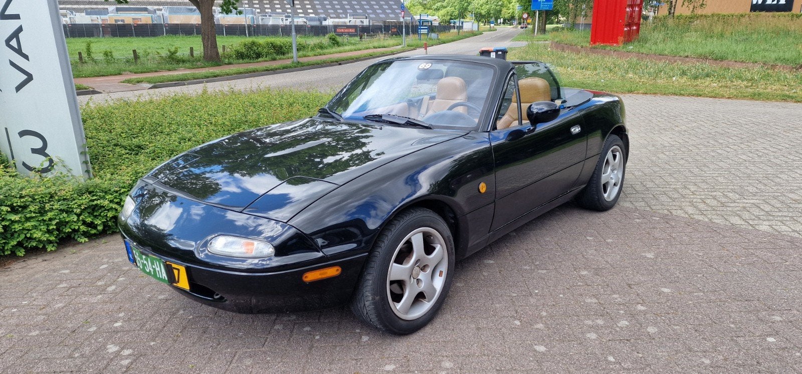 Mazda MX-5 1.6 LIMITED EDITION U9 1992 Zwart, Beige, Cabriolet, Zwart, Particulier