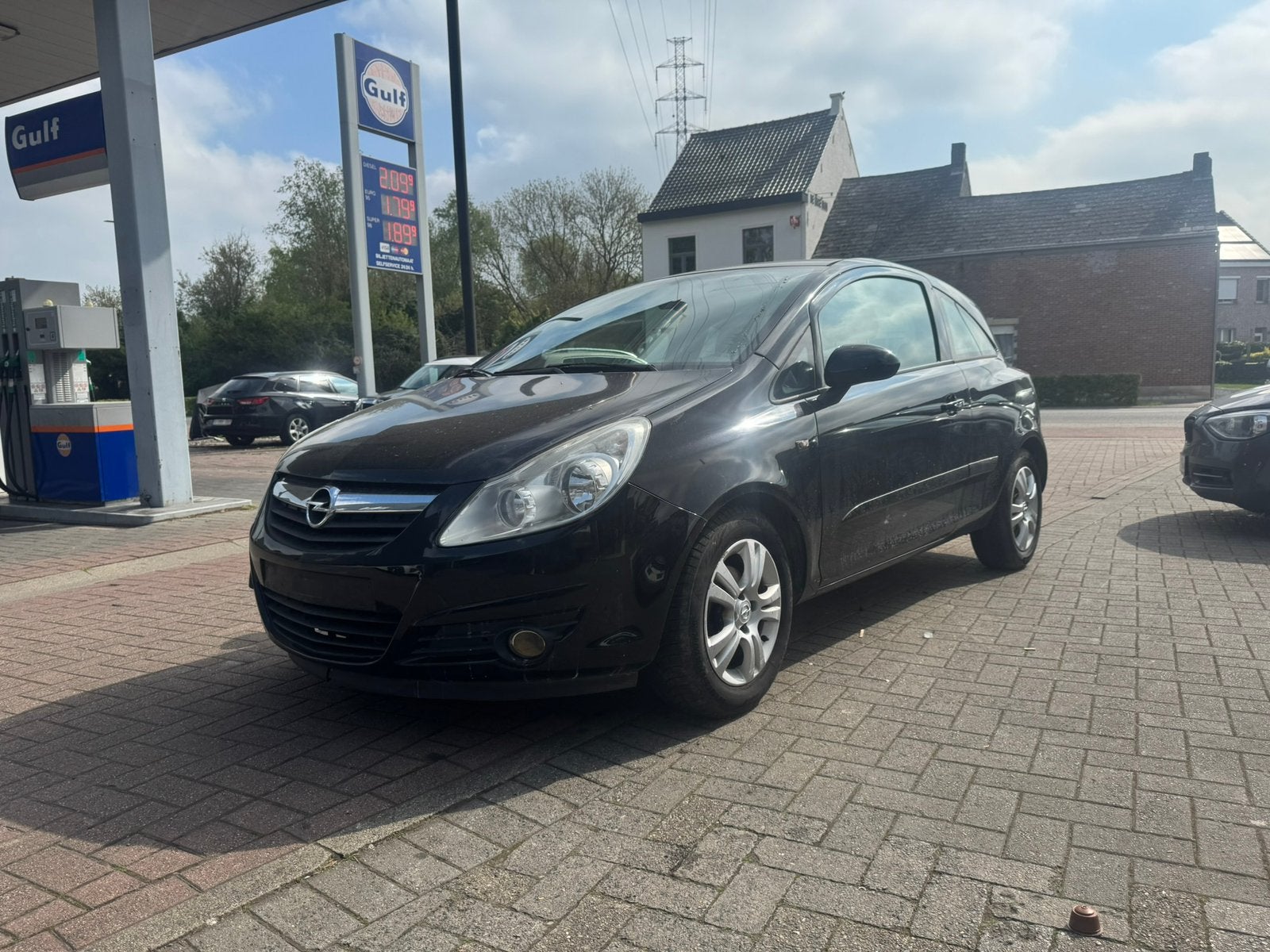 Opel Corsa 1.2 - BENZINE - AIRCO - 143.000 km - 2007, Auto's, Opel, Stof, 139 g/km, Zwart, 1229 cc