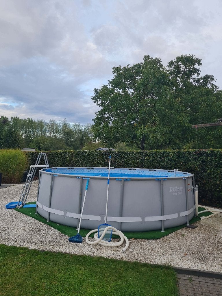 Piscine 488x122 complète avec accessoires (et chauffage), 300 cm ou plus, Rond, Enlèvement, Utilisé