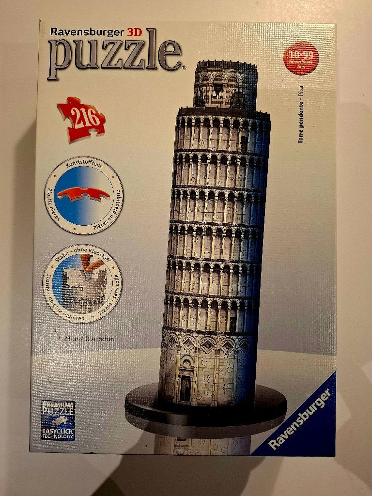 3D puzzel toren van Pisa, Hobby & Loisirs créatifs, Enlèvement ou Envoi, Moins de 500 pièces, Comme neuf, Rubik's Cube ou Puzzle 3D