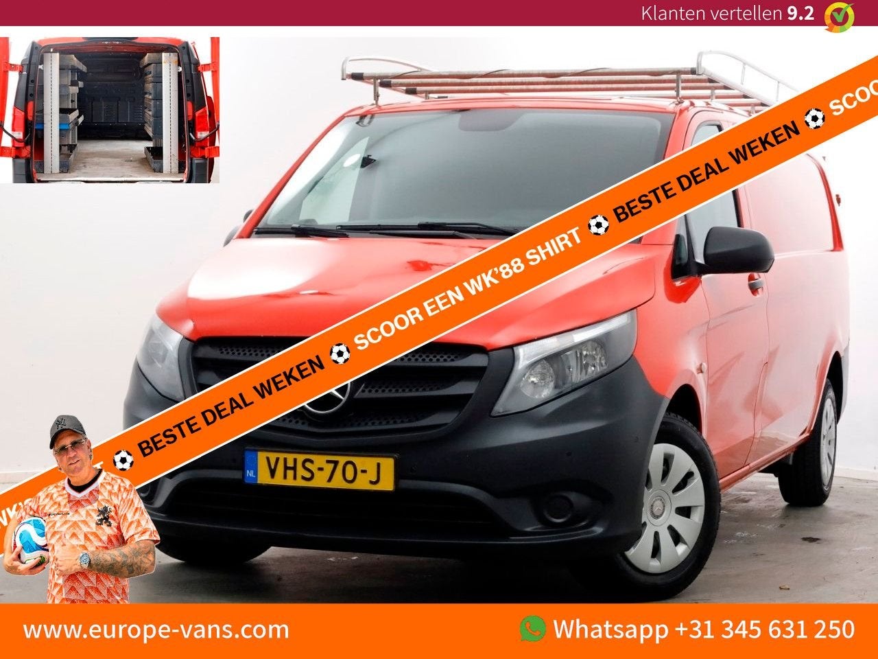 Mercedes-Benz Vito 114 CDI 136pk XL Extra Lang Navi/Camera/I, Autos, Camionnettes & Utilitaires, Rouge, Achat, Entreprise, Mercedes-Benz