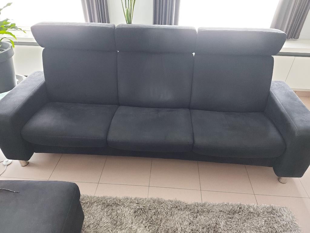 Stressless 3-zit relaxzetel, Maison & Meubles, 200 à 250 cm, Banc droit, Enlèvement, Utilisé