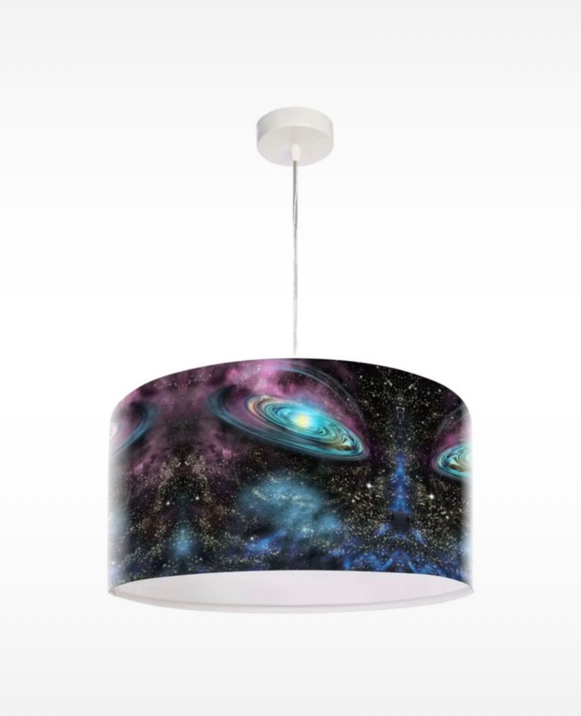 Suspension neuve lampe galaxie espace - enfant ado, Enlèvement, Neuf, Synthétique, E27 (grand)