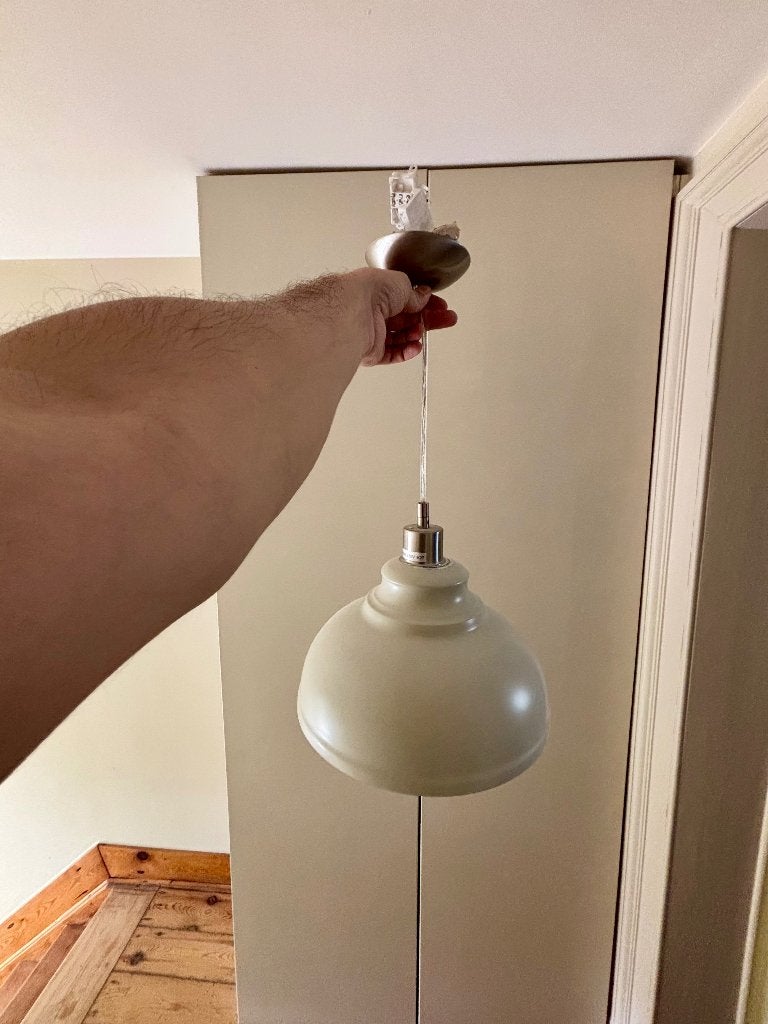Lampe/suspension beige, Enlèvement, Utilisé