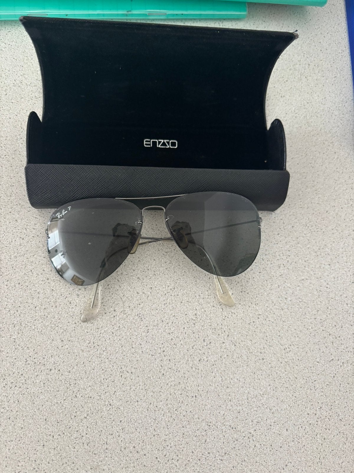 Ray ban P Polarised gepolariseerde aviator zonnebril, Ophalen of Verzenden, Zo goed als nieuw, Bril