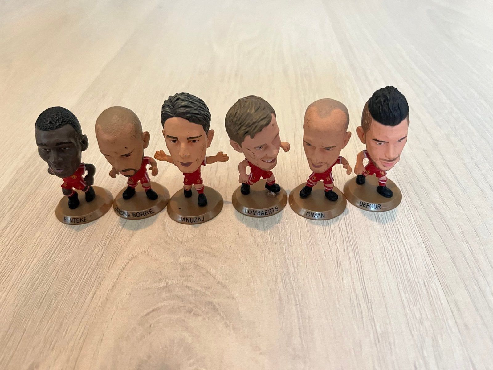 Rode Duivels verzamelfiguren – SoccerStarz – 6 stuks, Verzamelen, Overige Verzamelen, Ophalen, Gebruikt