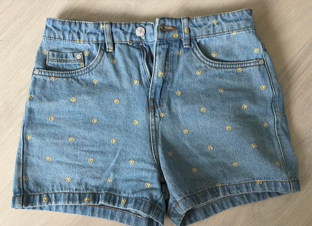 Jeans short smiley - Awesome - maat 152, Ophalen of Verzenden, Zo goed als nieuw, Meisje, Broek