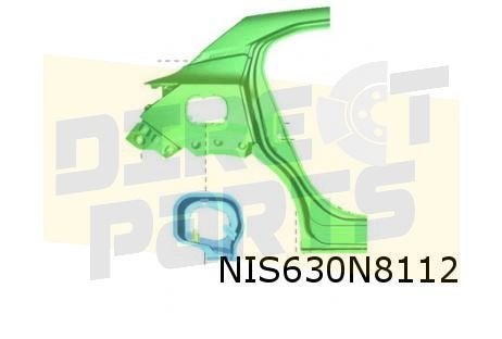Nissan Juke (10/19-) (F16E) voetplaat brandstofvulopening Or, -, Verzenden, -, Nieuw