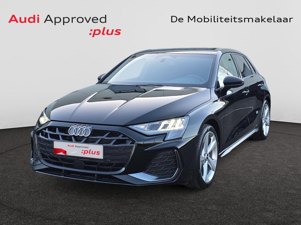 Audi A3 Sportback A3 Sportback 30 TFSI S line S tronic, Automaat, Zwart, https://public.car-pass.be/vhr/accfa81e-a125-47d4-b482-2c064f46f7e5