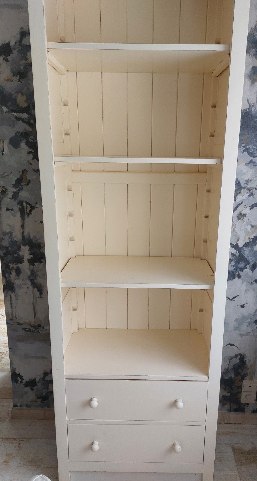 Hoge smalle boekenkast, Maison & Meubles, Armoires | Bibliothèques, 25 à 50 cm, Landelijk, Enlèvement, Utilisé