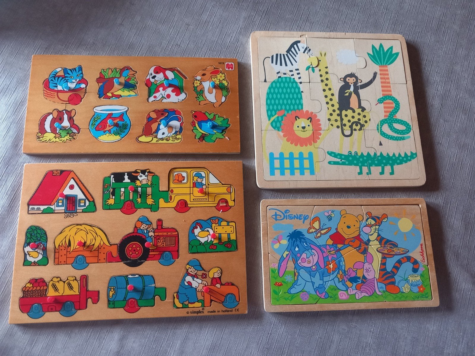 4 houten legpuzzels, Kinderen en Baby's, Ophalen