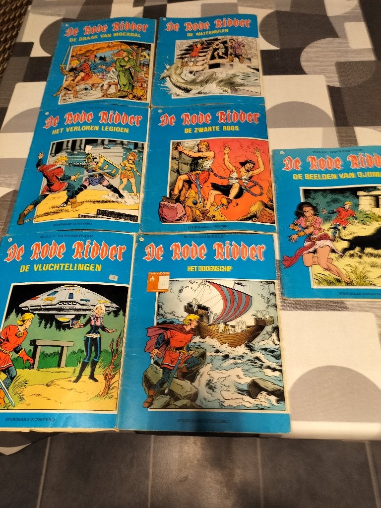 Stripalbums De Rode Ridder, Gelezen, Willy Vandersteen, Ophalen of Verzenden, Meerdere stripboeken