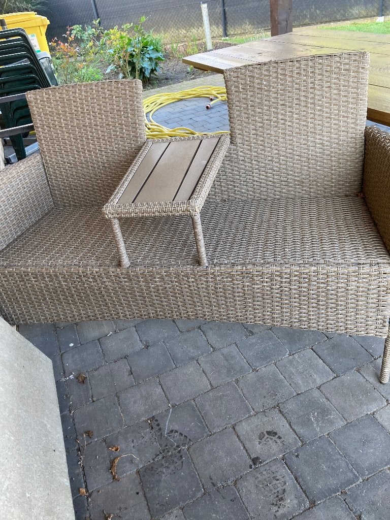 Zomer Zetel 2pers.met kussentjes, Ophalen, Gebruikt, Kunststof, Tweepersoons