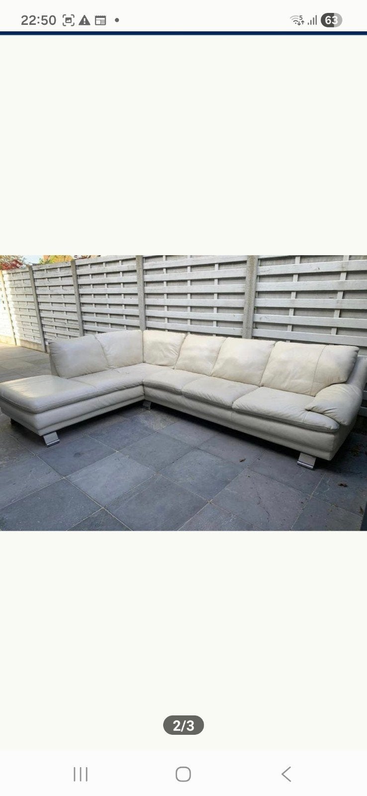 Salon wit leder, Ophalen