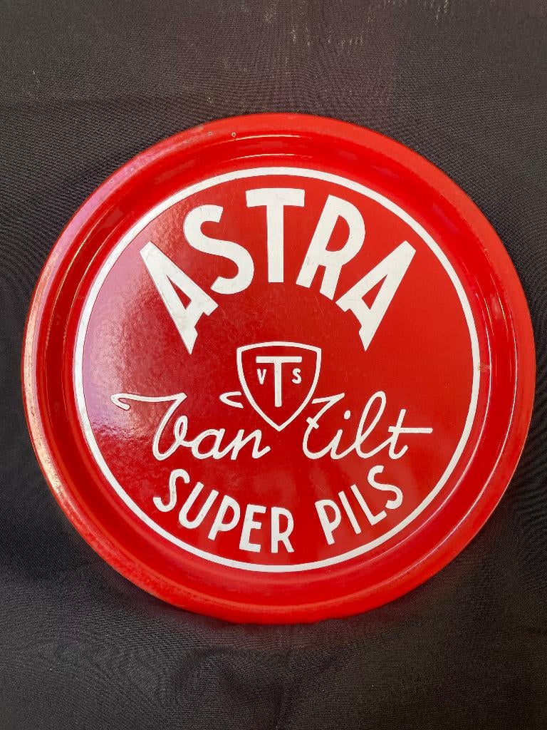 Mooi email plateau Astra Van Tilt, Verzamelen, Ophalen, Reclamebord, Plaat of Schild, Overige merken