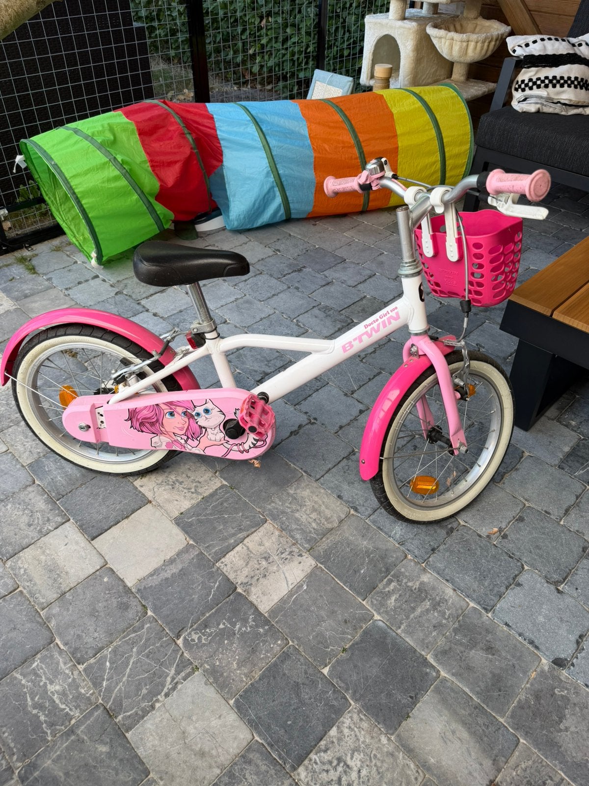 Kinderfiets B-twin docto girl 500, Fietsen en Brommers, Fietsen | Kinderfietsjes, Ophalen, Zo goed als nieuw