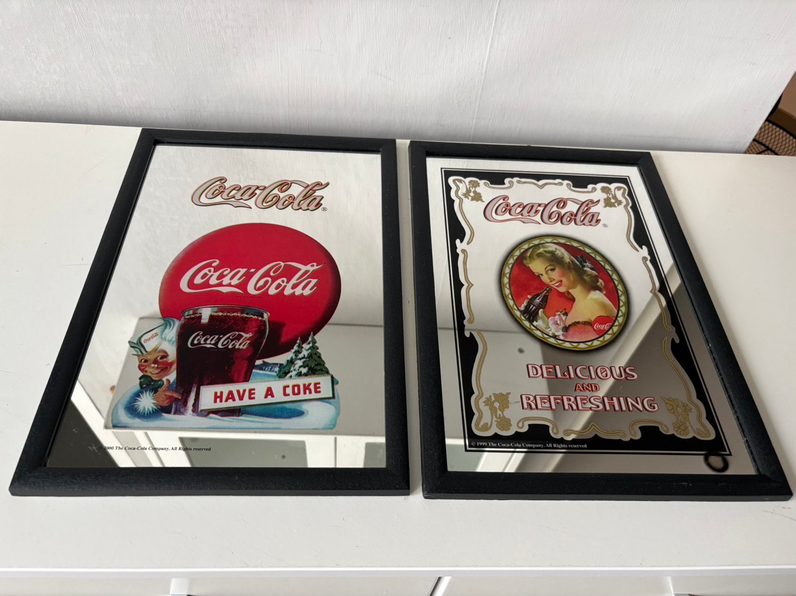 2 miroirs  COCA -COLA (32/22 cm), Collections, Marques & Objets publicitaires, Enlèvement ou Envoi, Comme neuf
