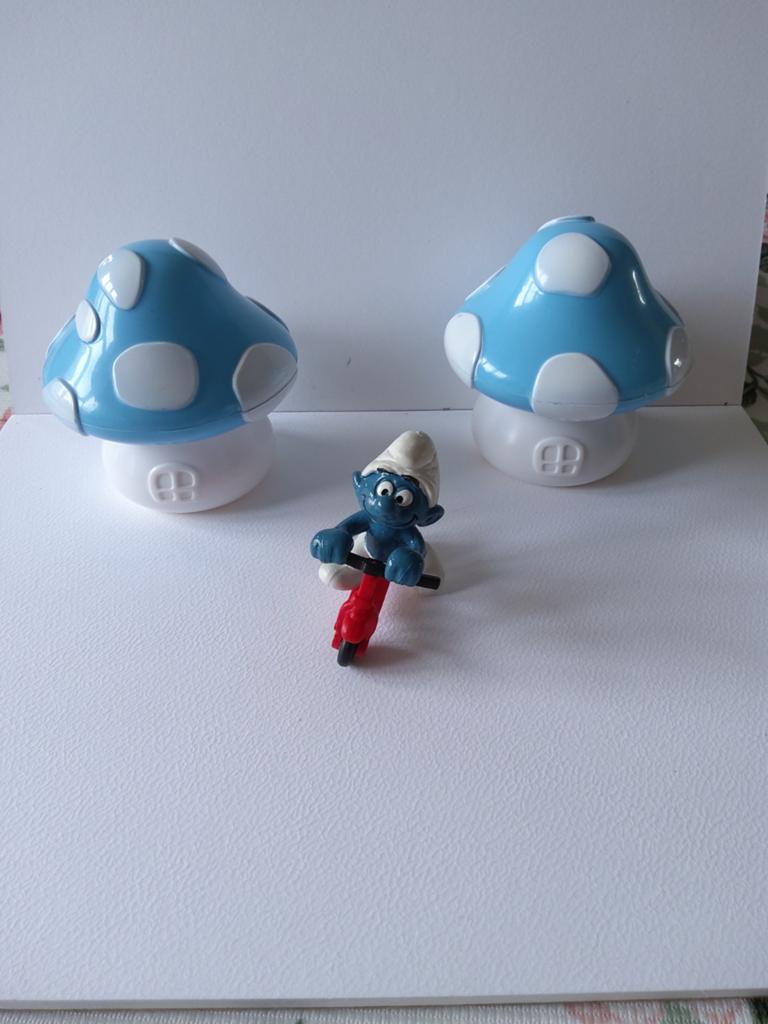 Supersmurf met scooter, Verzamelen, Smurfen, Ophalen of Verzenden, Gebruikt, Poppetje, Figuurtje of Knuffel
