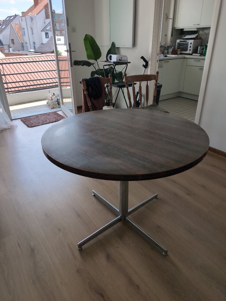 Ronde eettafel, Huis en Inrichting, Tafels | Eettafels, Ophalen, Gebruikt, Rond, Hout