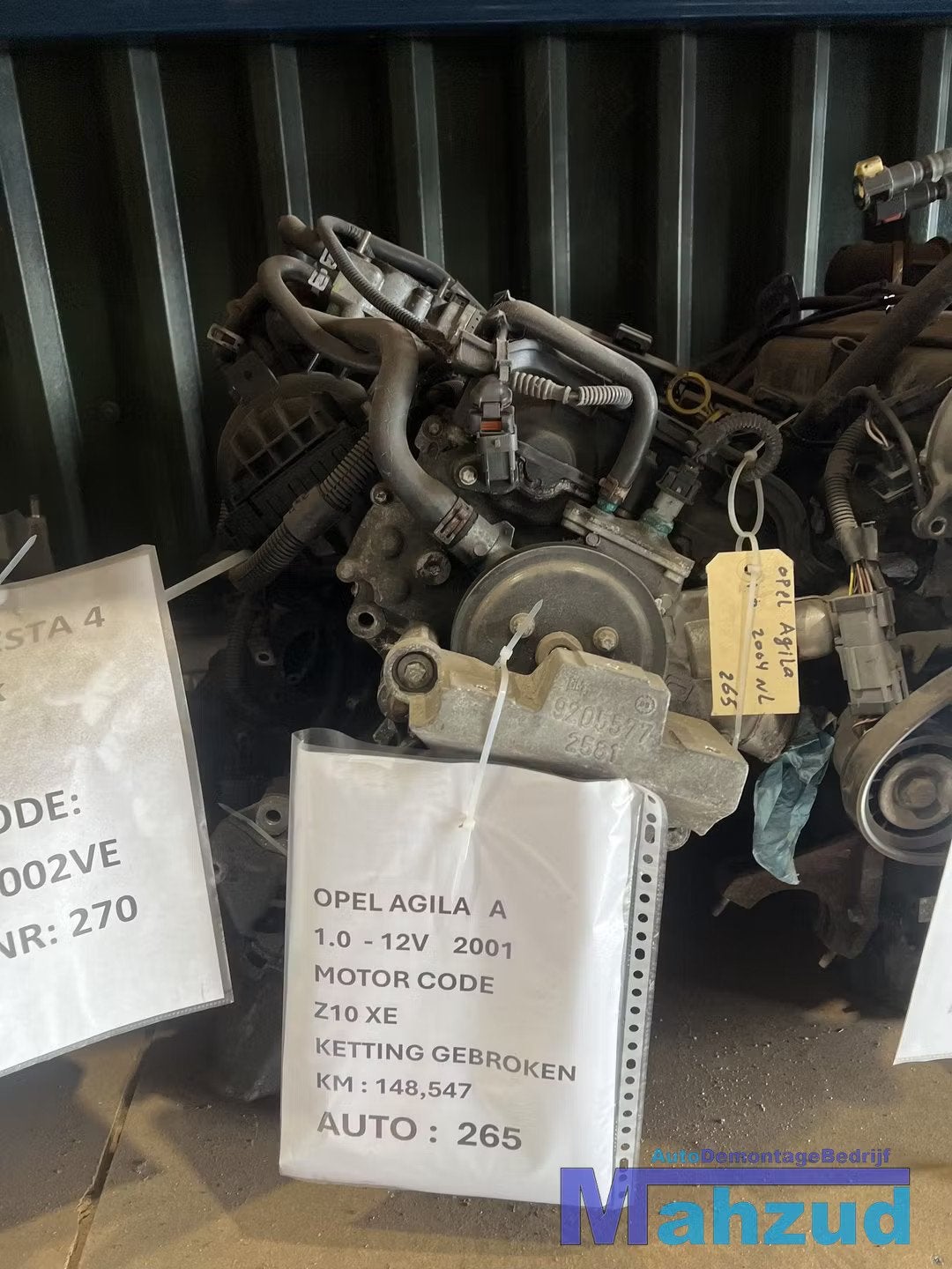 OPEL AGILA 1.0 12V Z10XE Motor in onderdelen Versnellingsbak, Autos : Pièces & Accessoires, Opel Automobile GmbH, Opel, Bahnhofsplatz 1
65423  Russelsheim am Main, DE