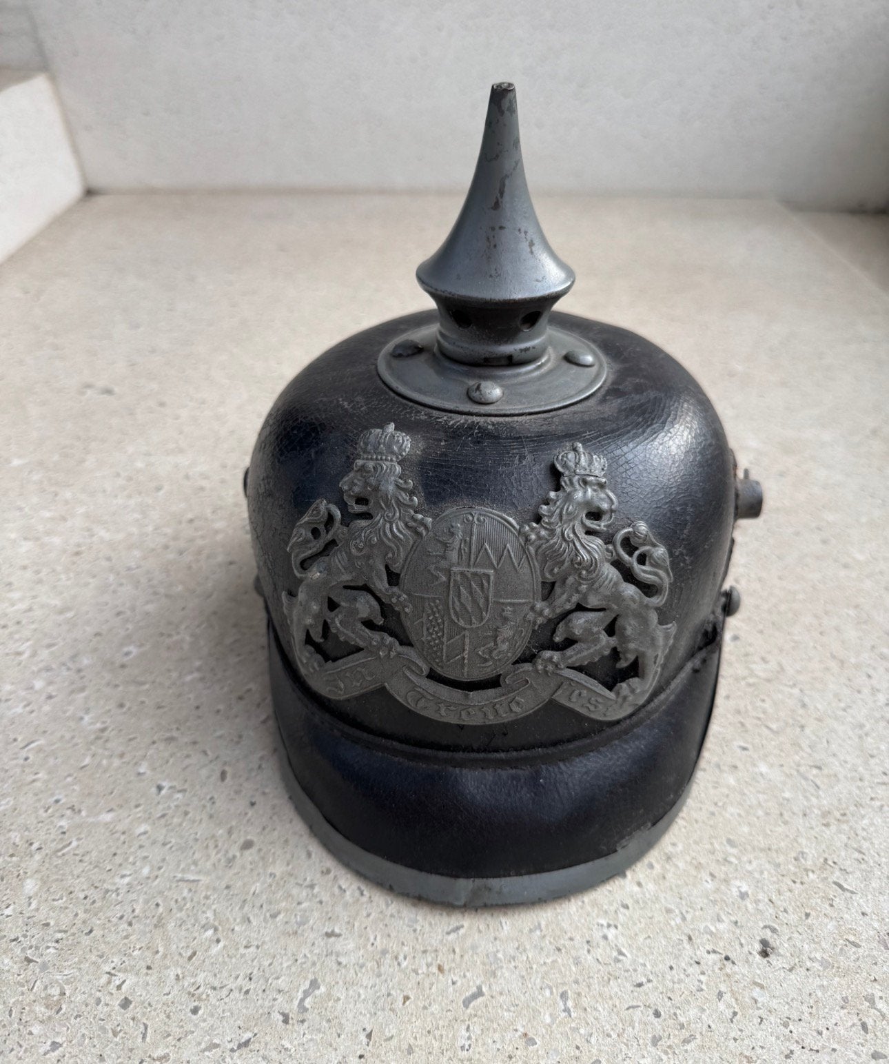 Wo1 Duitse pinhelm, Verzamelen, Militaria | Algemeen, Ophalen of Verzenden