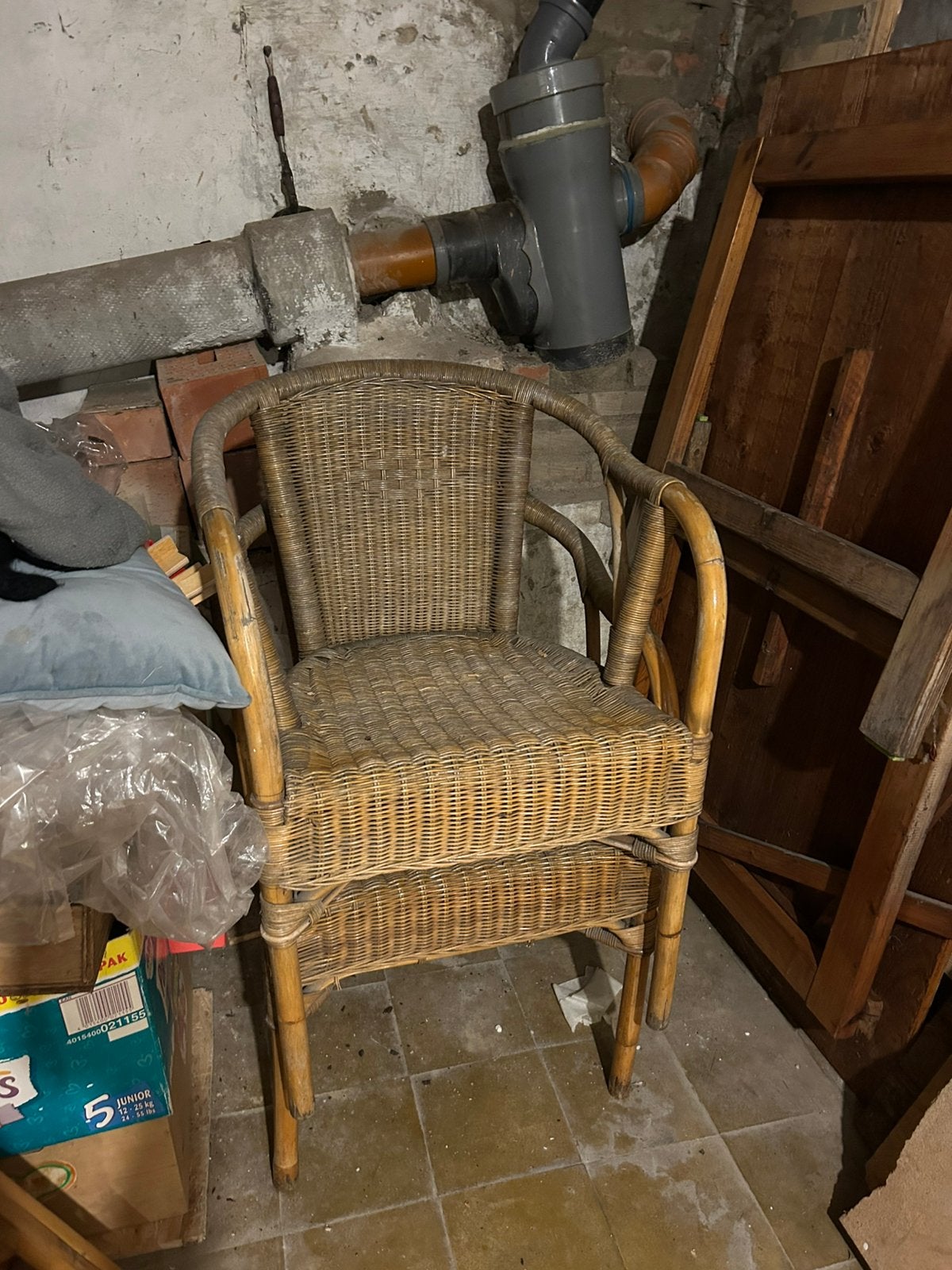 GRATIS 2 RIETEN STOELEN, Ophalen, Gebruikt