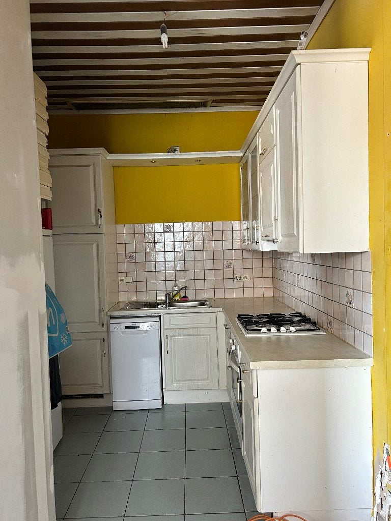 Keuken, Huis en Inrichting, Keuken | Complete keukens, Gebruikt, Dubbelwandige keuken, Crème, Ophalen