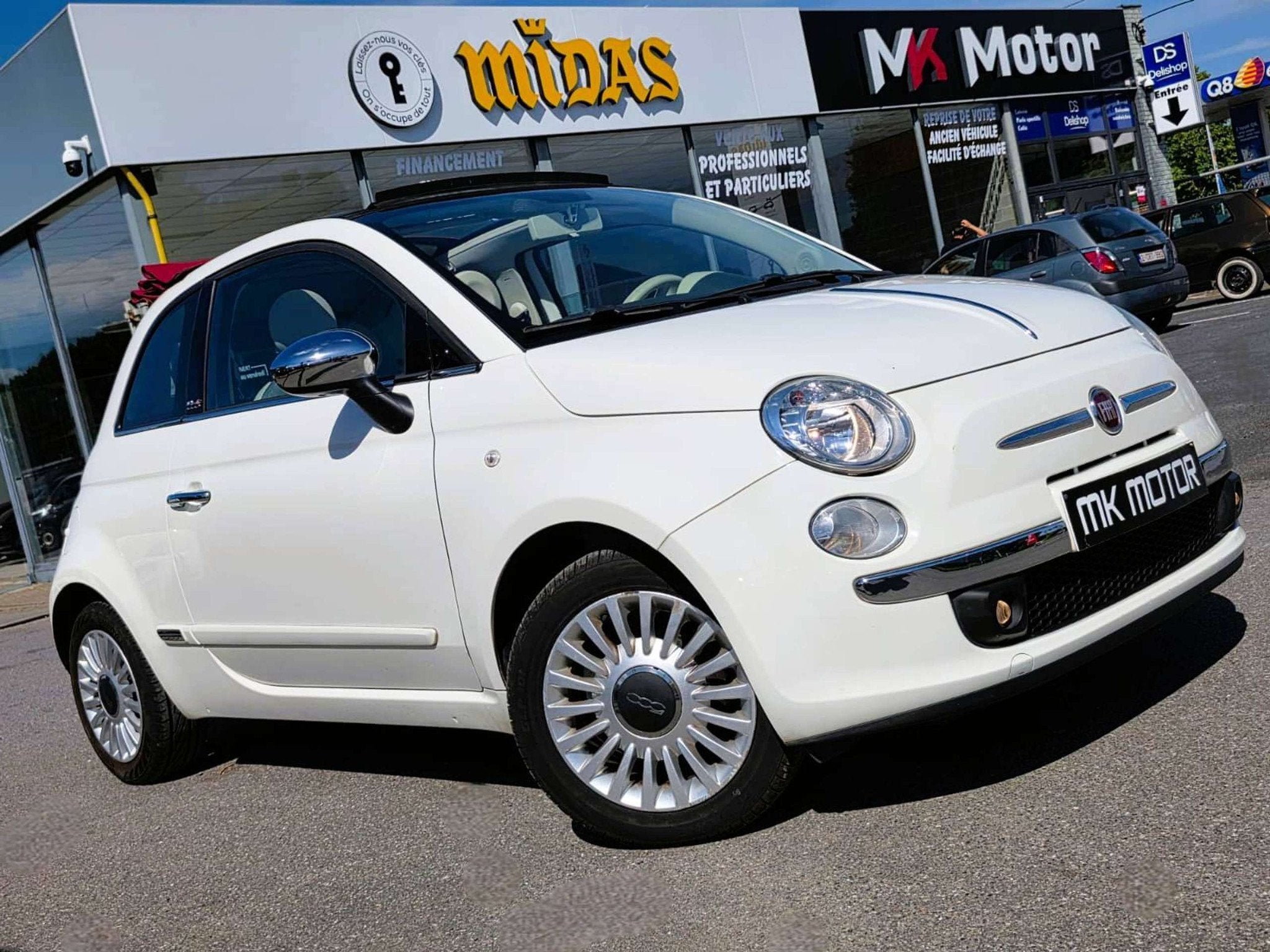 Fiat 500C 🟢1.2 ESSENCE 69CV - CABRIOLET - CLIMATISATION, Voorwielaandrijving, Stof, Gebruikt, 1242 cc