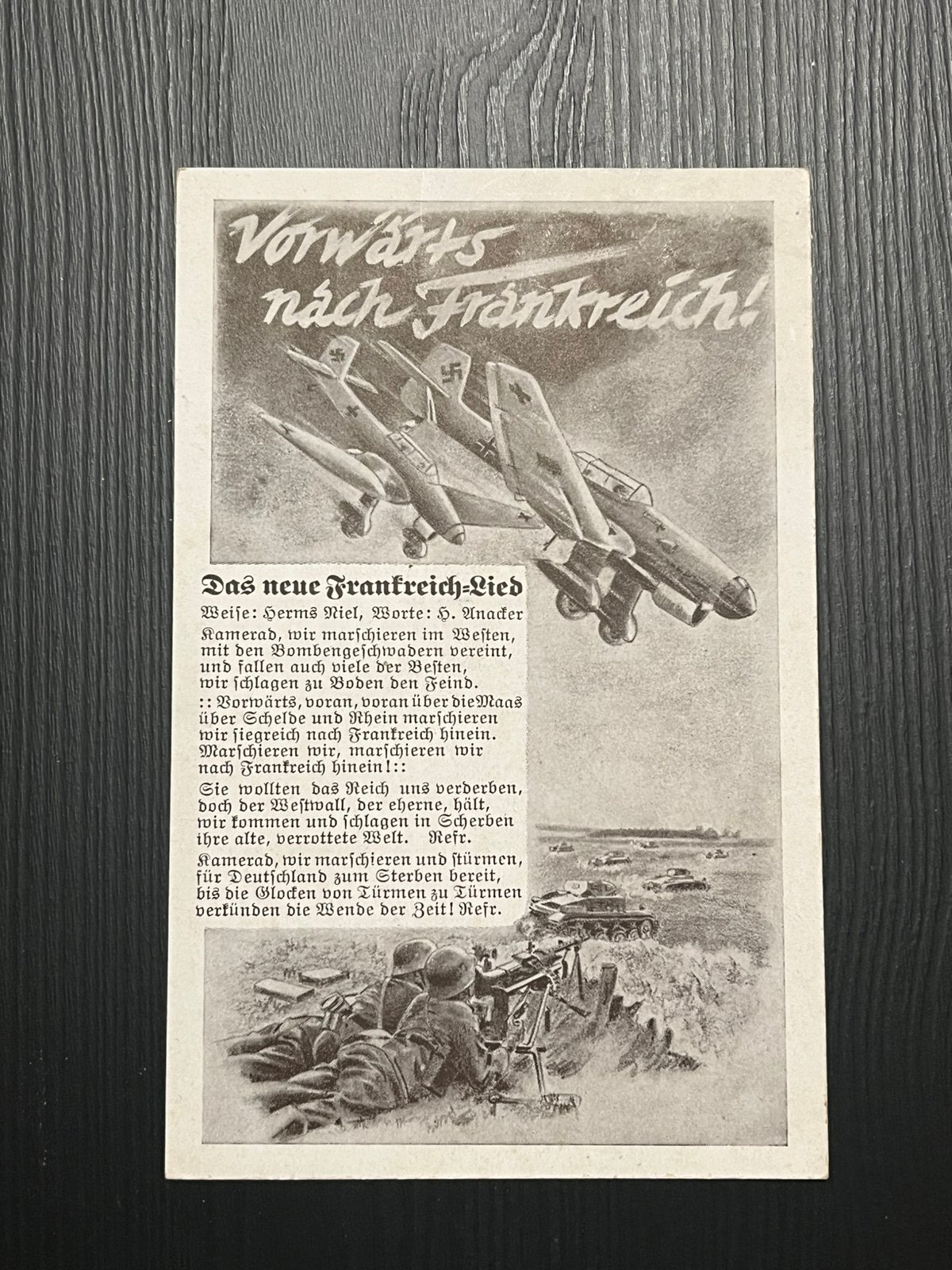 Carte de chanson Das neue Frankreich-Lied Herms Niel WW2, Enlèvement ou Envoi, Autres, Autres types