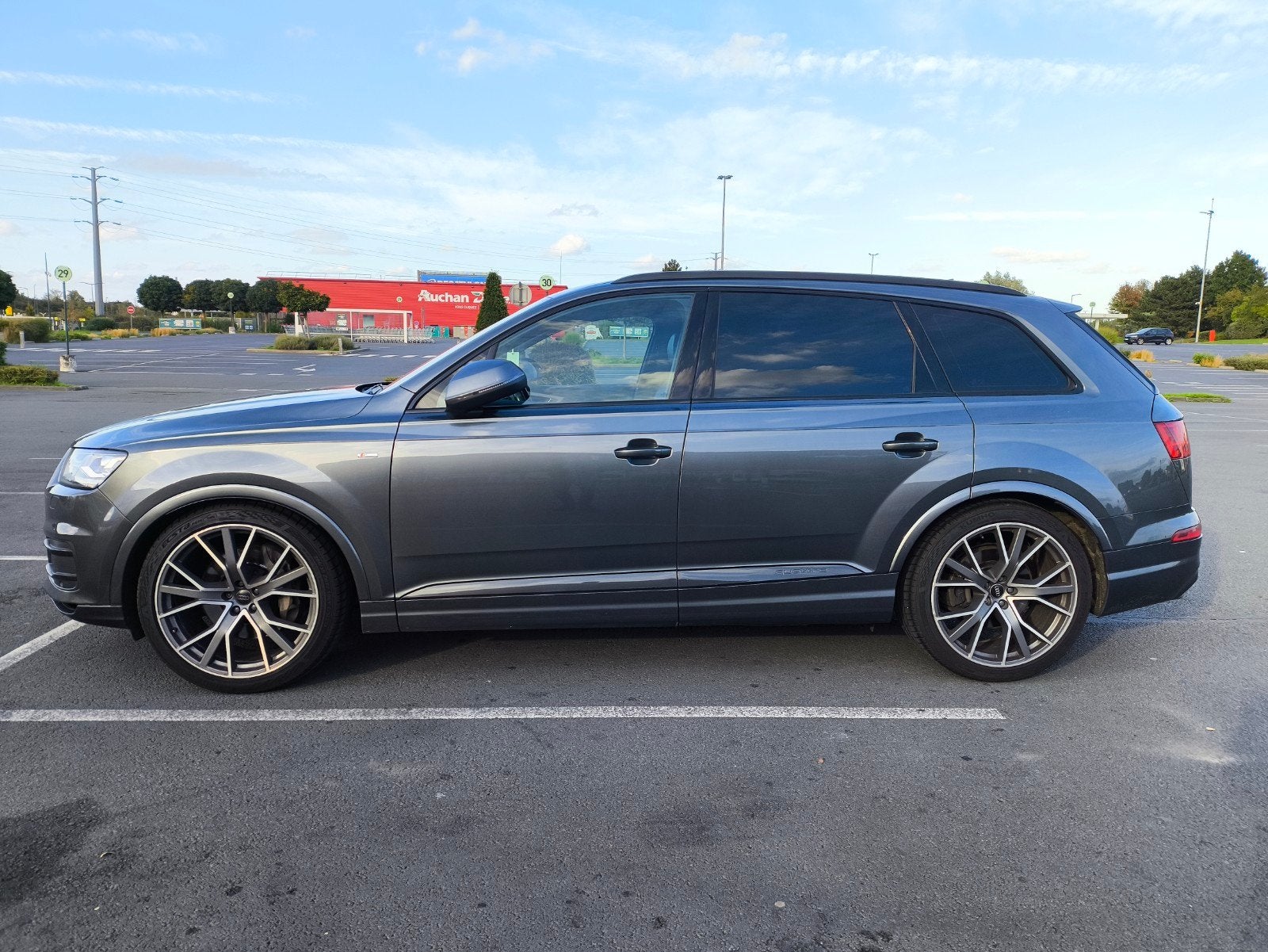Audi Q7 Sline 7pl, Cuir, Argent ou Gris, Achat, 7 places