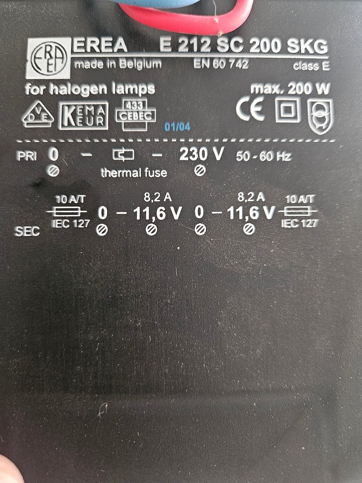 Transfo EREA E212 SC 200 SGK, Verzamelen, Ophalen, Gebruikt