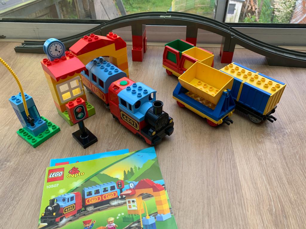 Duplo trein elektisch met extra sporen, Kinderen en Baby's, Speelgoed | Duplo en Lego, Ophalen, Gebruikt, Overige thema's, Duplo