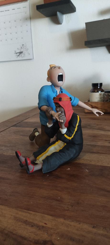 Tintin et Abdallah St. Emett Resin no Leblon Pixi Aroutcheff, Verzamelen, Ophalen of Verzenden, Zo goed als nieuw, Overige typen