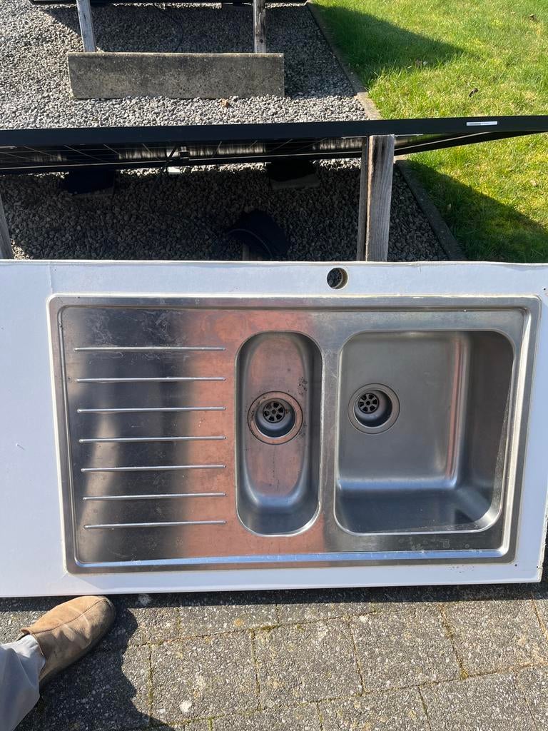 Vattudalen keuken inbouwspoelbak ikea 1,5 model 88x53, Enlèvement, Utilisé, Inox