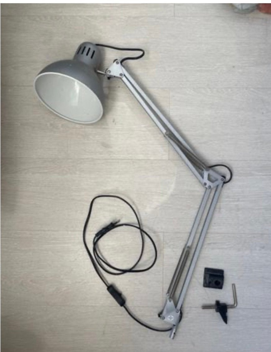 Prachtige vintage bureaulamp met scharnierende arm, Ophalen, Zo goed als nieuw