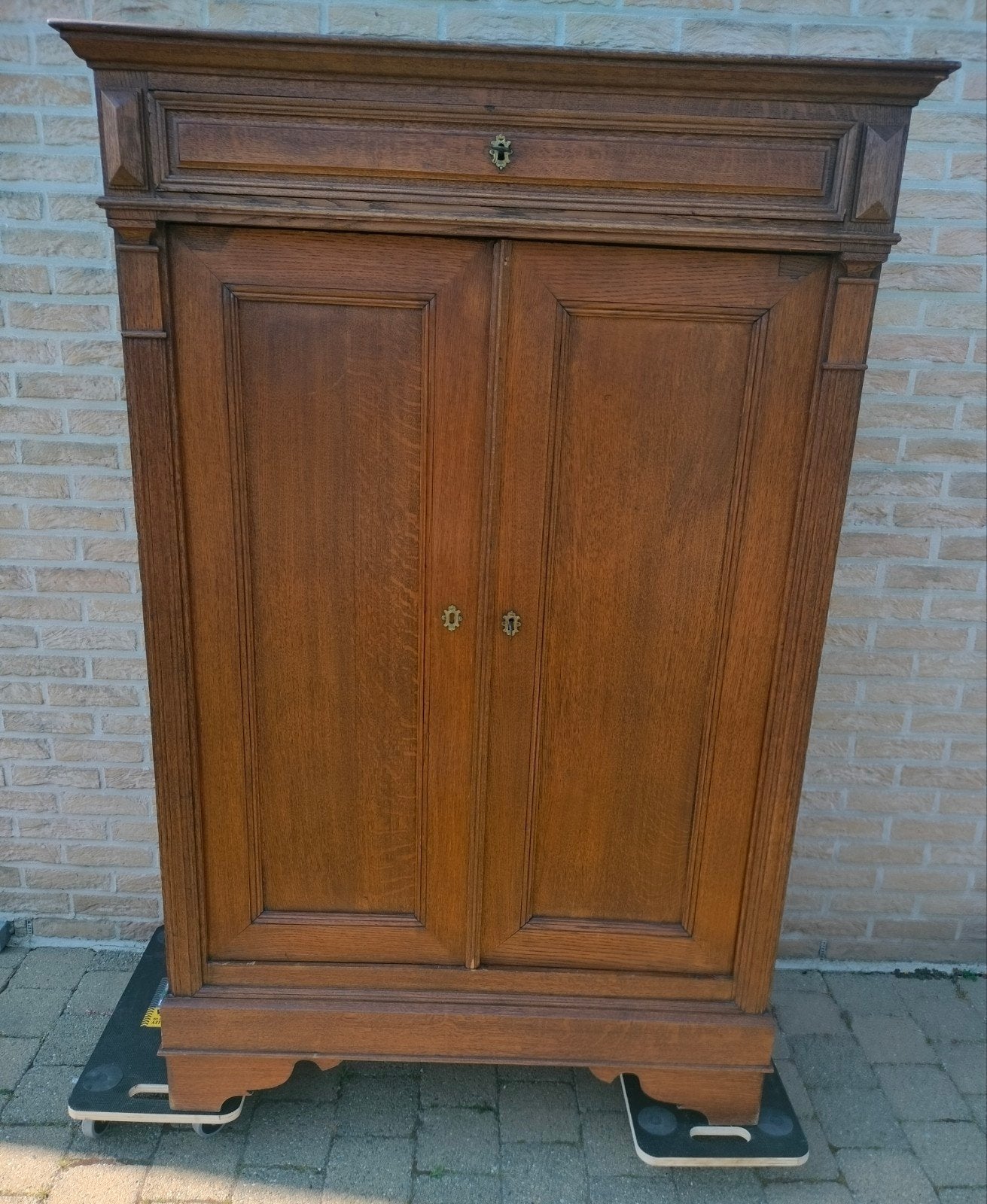 antieke houten kast, Ophalen