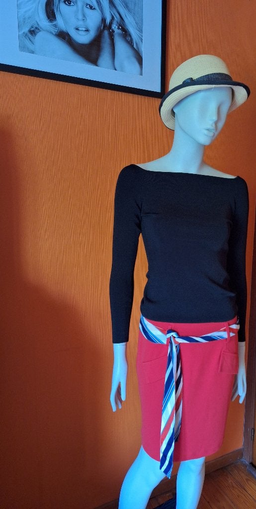 Franse Charm Patterns rok, Kleding | Dames, Rokken, Zo goed als nieuw, Maat 38/40 (M), Rood, Ophalen of Verzenden