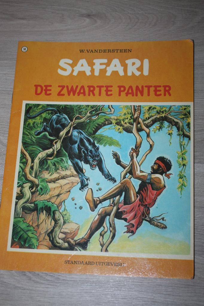 Safari , De zwarte Panter nr14 , 1e druk 1972, Enlèvement ou Envoi, Willy Vandersteen, Une BD, Utilisé