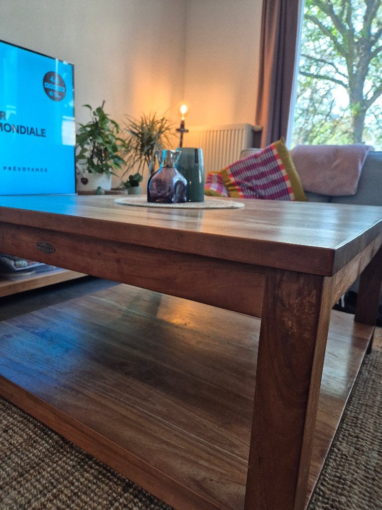 Teakhouten loungetafel, Ophalen, 50 tot 100 cm, 50 tot 100 cm, Zo goed als nieuw