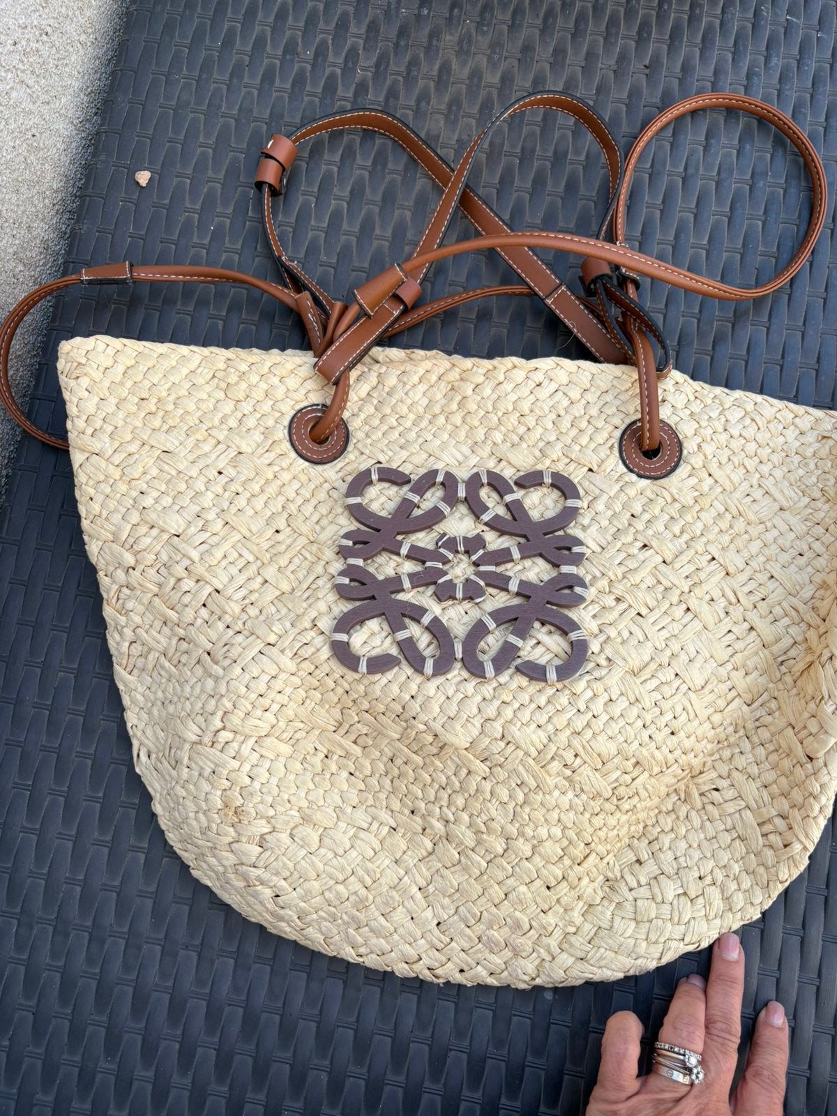 Loewe raffia bag, Ophalen of Verzenden, Zo goed als nieuw, Overige typen