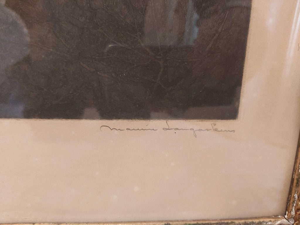 Maurice Langaskens Le Printemps, Ophalen, Landschap, Klassiek, Papier