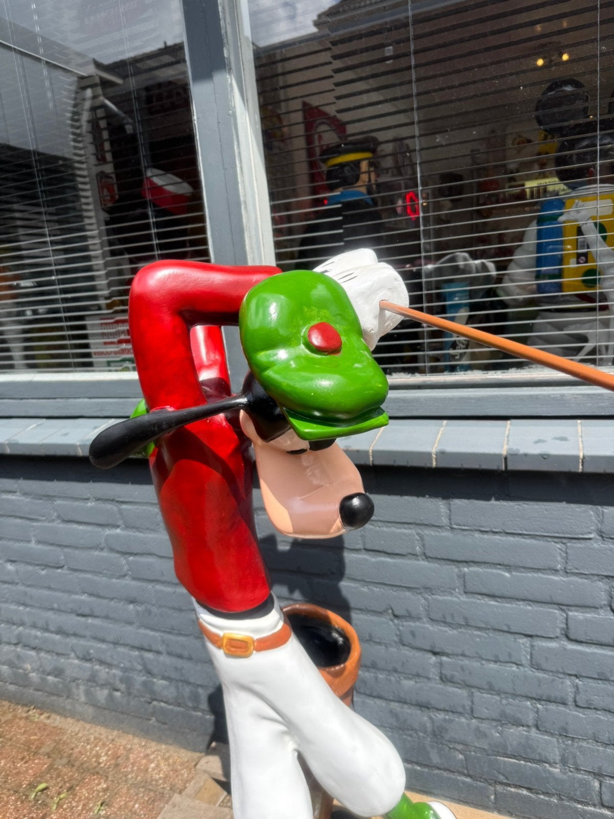 Groot Disney Goofy Golf beeld, Ophalen, Goofy of Pluto, Gebruikt, Beeldje of Figuurtje