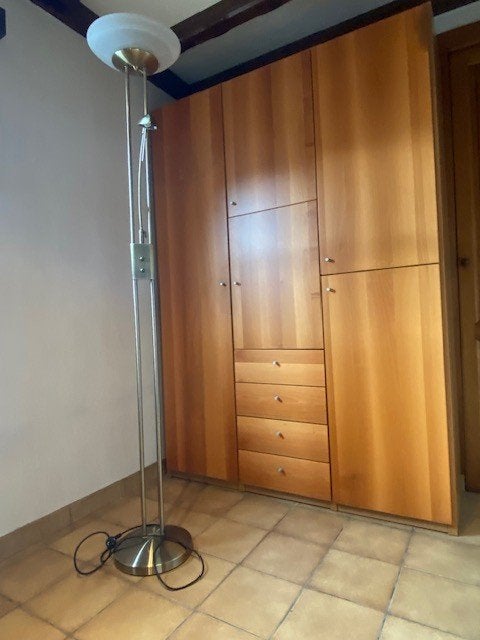 vloerlamp met leeslamp in messing, Ophalen, Gebruikt, Tijdloos, landelijk