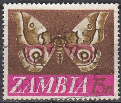 Zambia - Zambesi-keizermot - 1968, Postzegels en Munten, Postzegels | Afrika, Verzenden, Zambia, Postfris