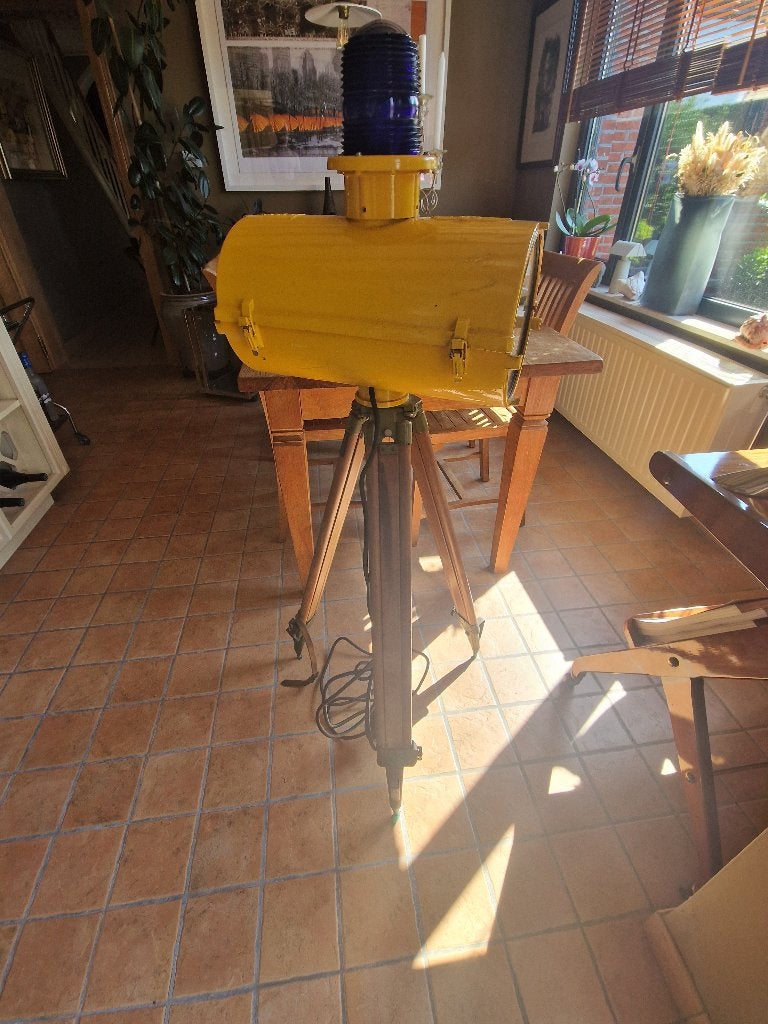 Vintage Landingsbaanlamp "Vliegveld Koksijde", Antiek en Kunst, Ophalen of Verzenden